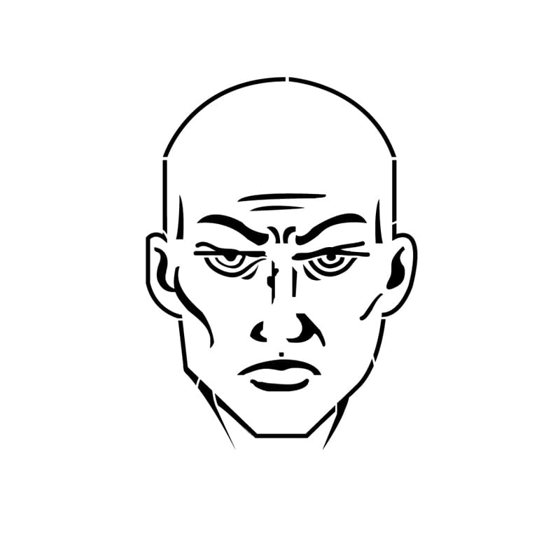 Angry Face Steel Target Stencil (2 Pack)