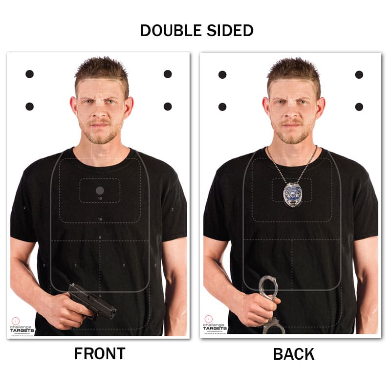 Double Sided Shoot / No-Shoot Paper Target