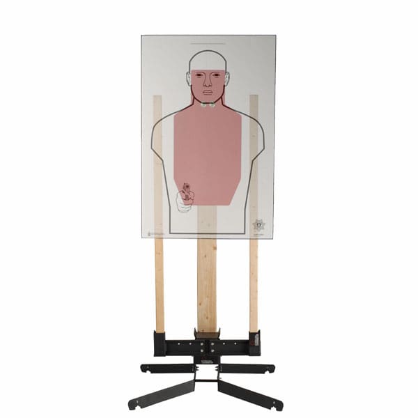 Steel - Training Silhouette - Heavy Base with Target Holder - Handgun & Rifle Rated