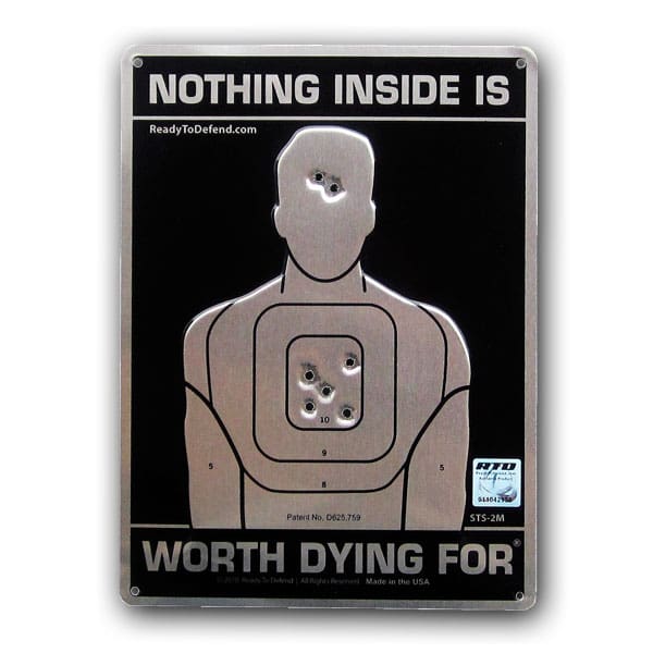 "Nothing Inside Worth Dying For" - Aluminum Sign Panel